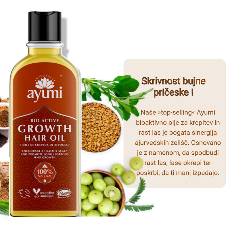 AYUMI olje za krepitev &amp; rast las/ 150 ml (best sellers 2025