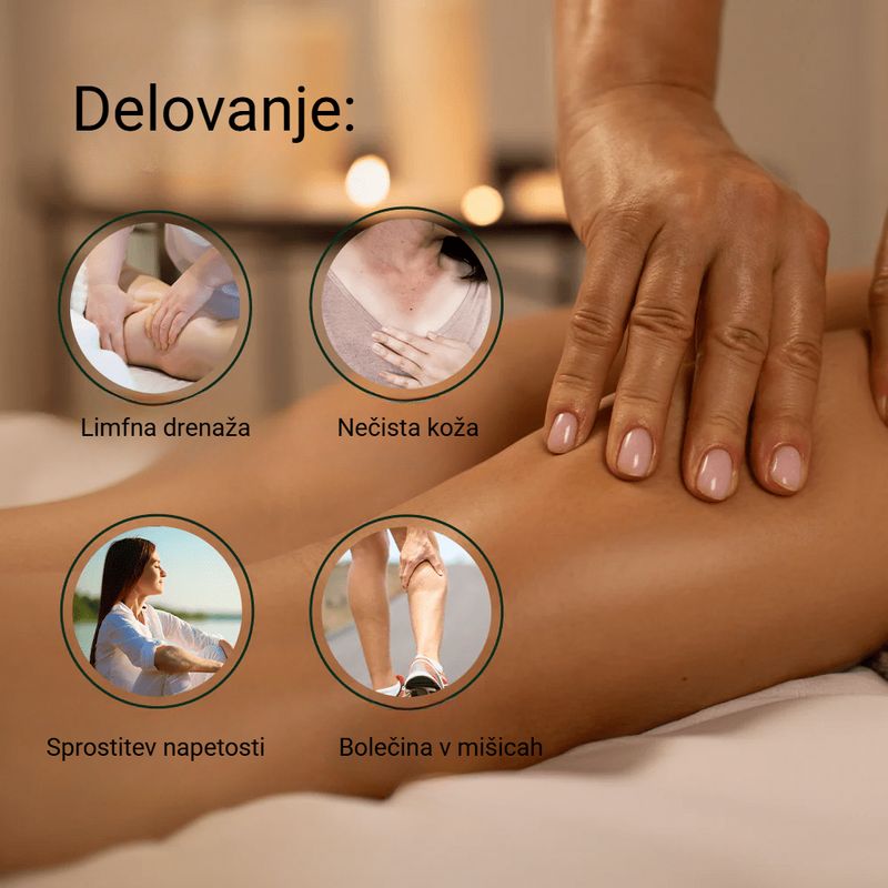 AYUMI masažno olje ali olje za kopel &amp; telo DETOX &amp; LIMFA/ 250 ml