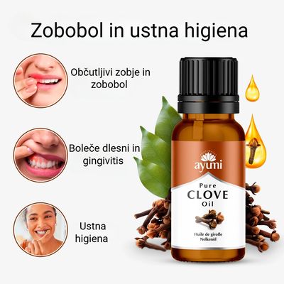 AYUMI eterično olje KLINČEK - nageljnova žbica 100 % natural / 20 ml