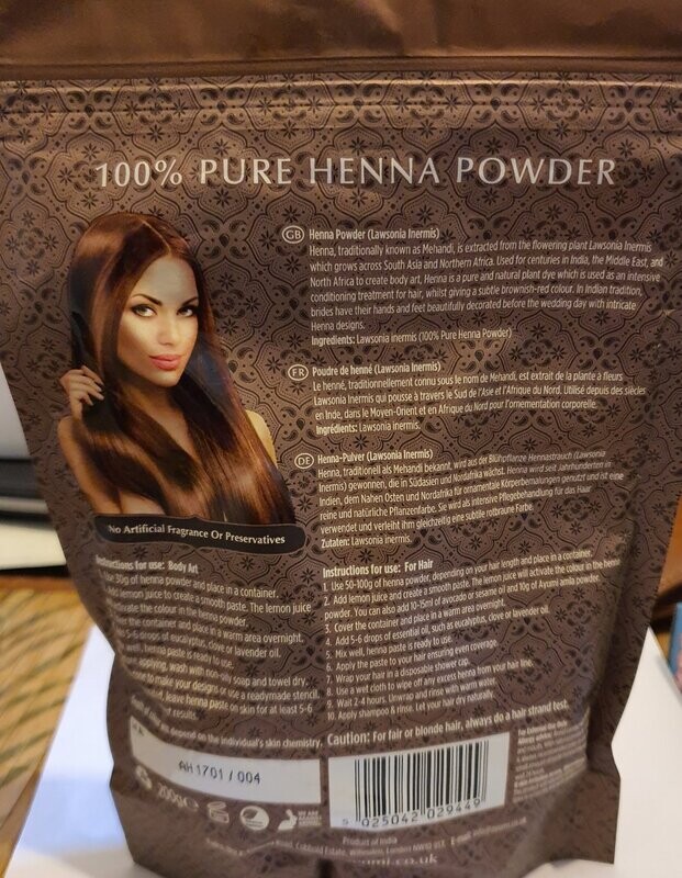 AYUMI kana v prahu za lase 100 % naravna/ 200 g