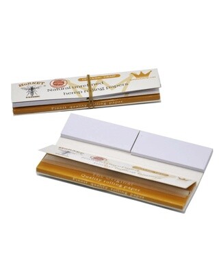HORNET - WHITE NATURAL UNREFINED HEMP ROLLING PAPERS &amp; TIPS (KING SLIM)