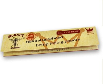 HORNET - NATURAL UNREFINED HEMP ROLLING PAPERS (KING SLIM)