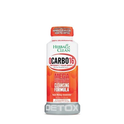 HERBAL CLEAN - QCARBO 1 STEP MACIMUM CLEANSE 473ML - MANGO STRAW