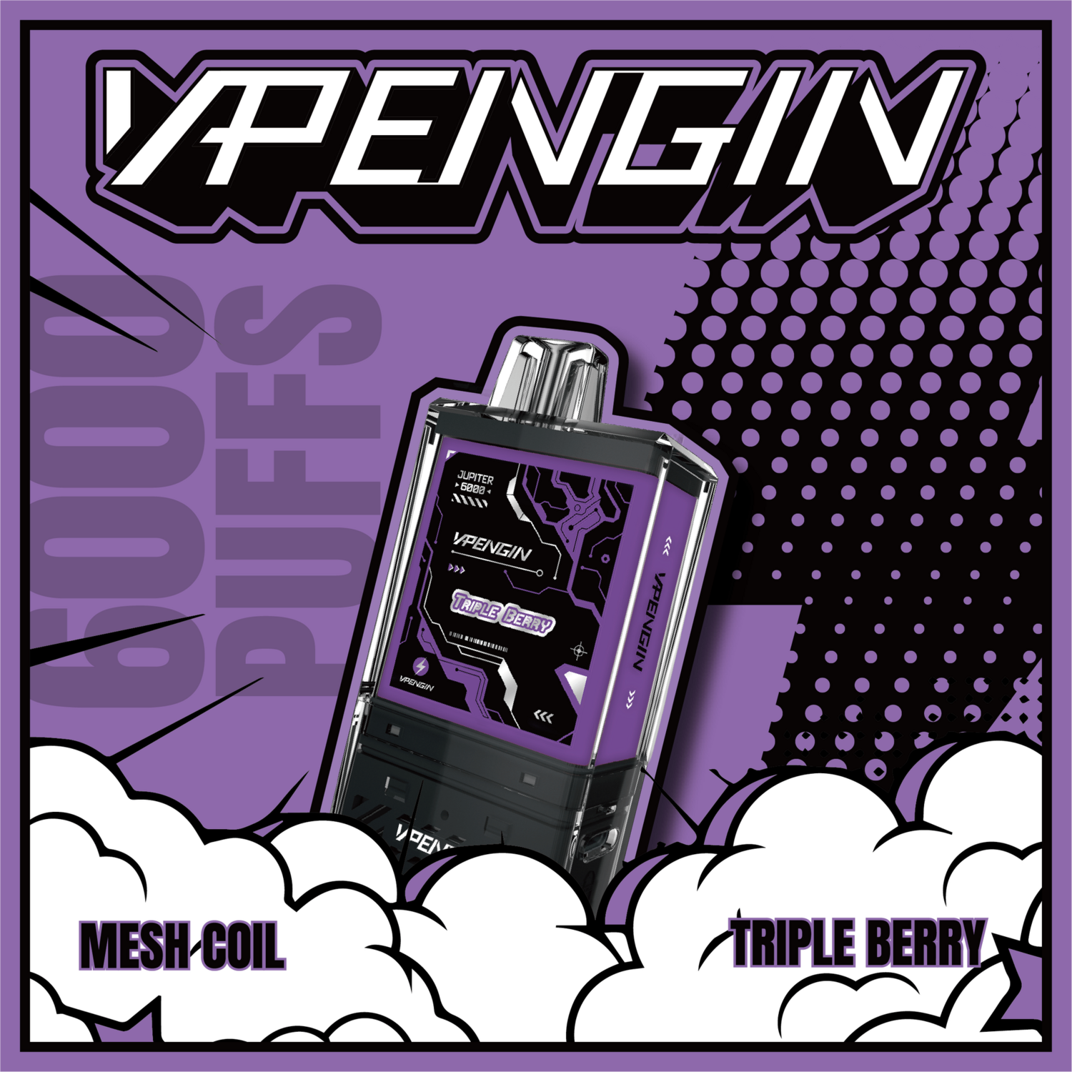 VAPENGIN JUPITER 6000 STARTER PACK TRIPLE BERRY 50MG