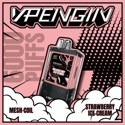 VAPENGIN JUPITER 6000 STARTER PACK STRAWBERRY ICE CREAM 50MG