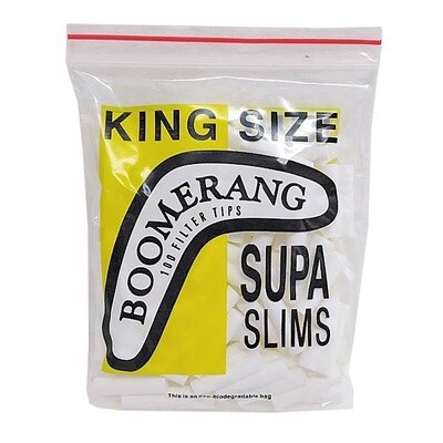 BOOMERANG FILTER TIPS – YELLOW SUPA SLIM KING SIZE 100S