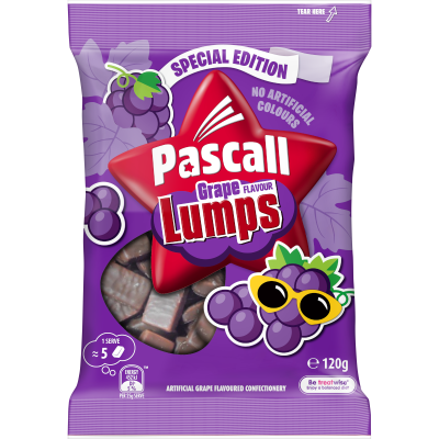 [CONFECTIONERY] PASCALL GRAPE LUMPS 120G