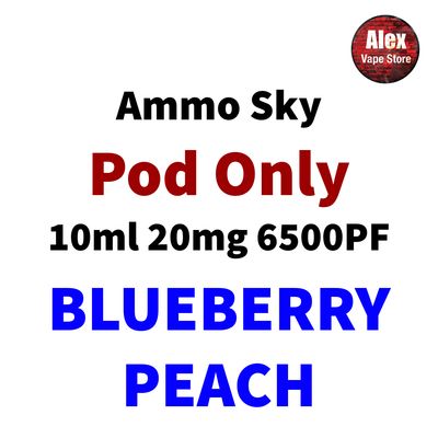 AMMO SKY POD 6500PF 20MG BLUEBERRY PEACH
