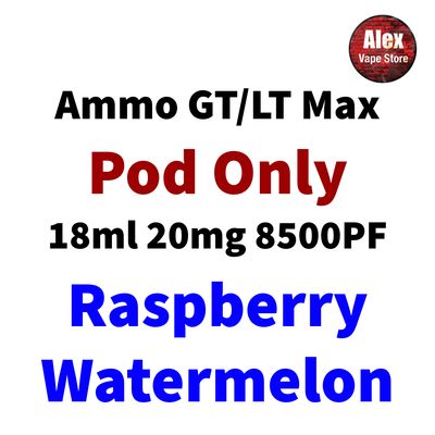 AMMO GT MAX POD 8500PF 20MG RASPBERRY WATERMELON
