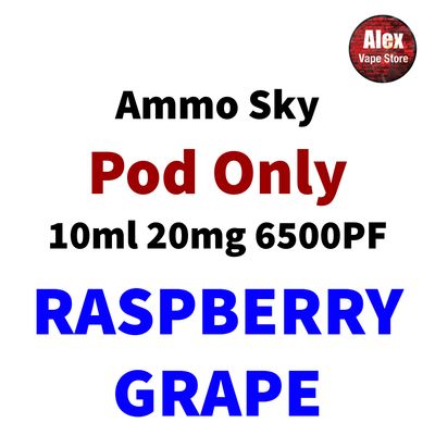 AMMO SKY POD 6500PF 20MG RASPBERRY GRAPE