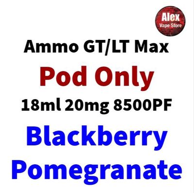 AMMO GT MAX POD 8500PF 20MG BLACKBERRY POMEGRANATE