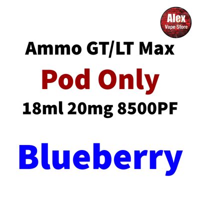 AMMO GT MAX POD 8500PF 20MG BLUEBERRY