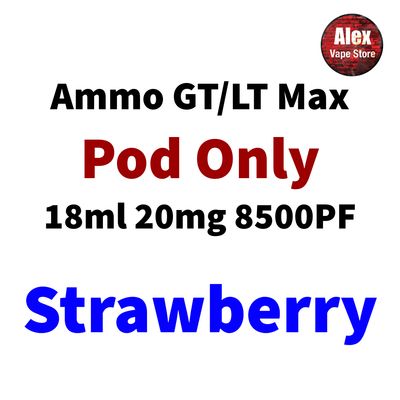 AMMO GT MAX POD 8500PF 20MG STRAWBERRY