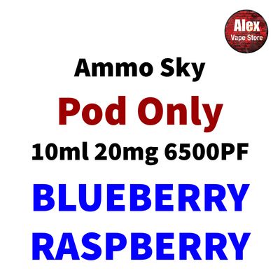 AMMO SKY POD 6500PF 20MG BLUEBERRY RASPBERRY