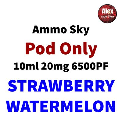 AMMO SKY POD 6500PF 20MG STRAWBERRY WATERMELON