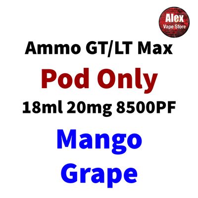 AMMO LT MAX POD 10000PF 20MG MANGO GRAPE