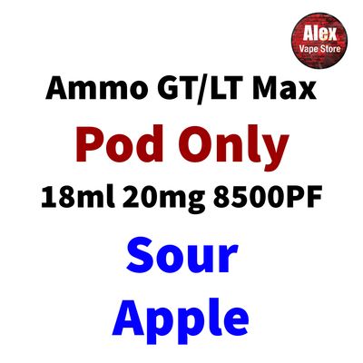 AMMO LT MAX POD 10000PF 20MG SOUR APPLE