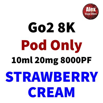 GO2 8K POD 8000PF 20MG STRAWBERRY CREAM