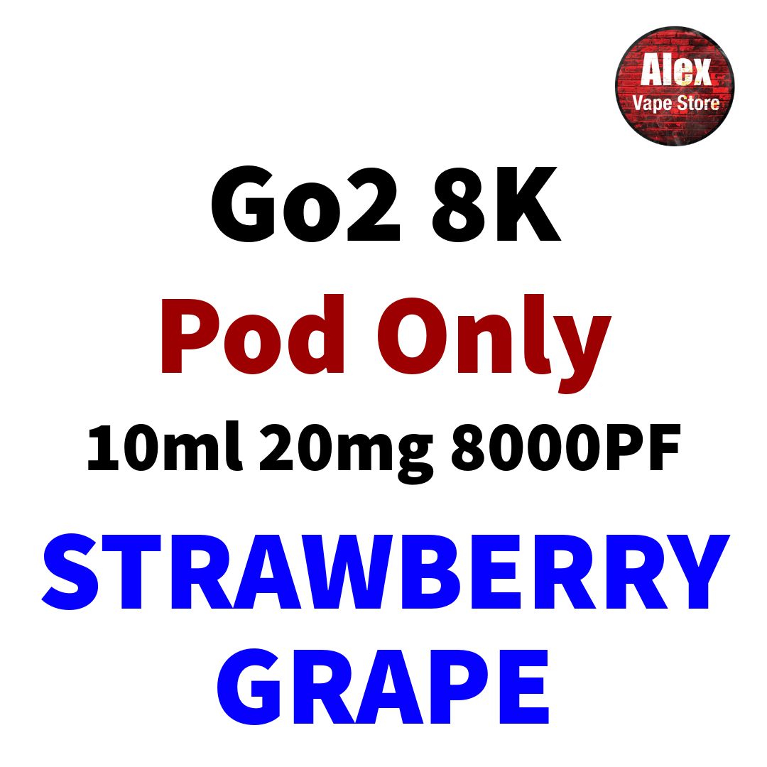 GO2 8K POD 8000PF 20MG STRAWBERRY GRAPE