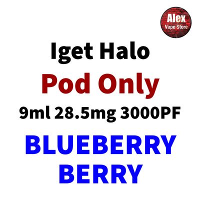 IGET HALO POD 3000PF 28.5MG BLUEBERRY BERRY