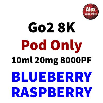 GO2 8K POD 8000PF 20MG BLUEBERRY RASPBERRY