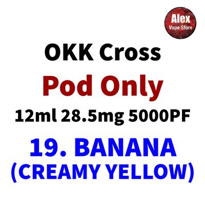 OKK POD 5000PUFF 28.5MG 19. BANANA (CREAMY YELLOW)