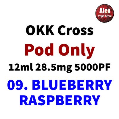 OKK POD 5000PUFF 28.5MG 09. BLUEBERRY RASPBERRY