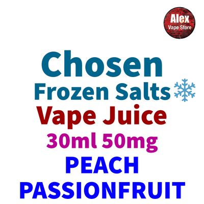 CHOSEN FROZEN SALTS - PEACH PASSIONFRUIT 30ML 50MG