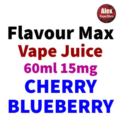 FLAVOUR MAX - 60ML 15MG CHERRY BLUEBERRY