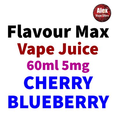 FLAVOUR MAX - 60ML 5MG CHERRY BLUEBERRY