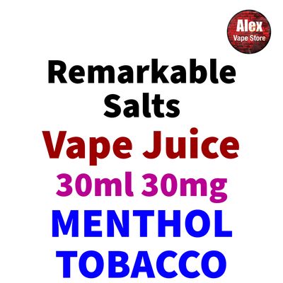 REMARKABLE SALTS - MENTHOL TOBACCO 30ML  30MG