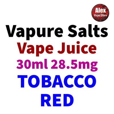 VAPURE SALTS - 30ML 28.5MG TOBACCO RED