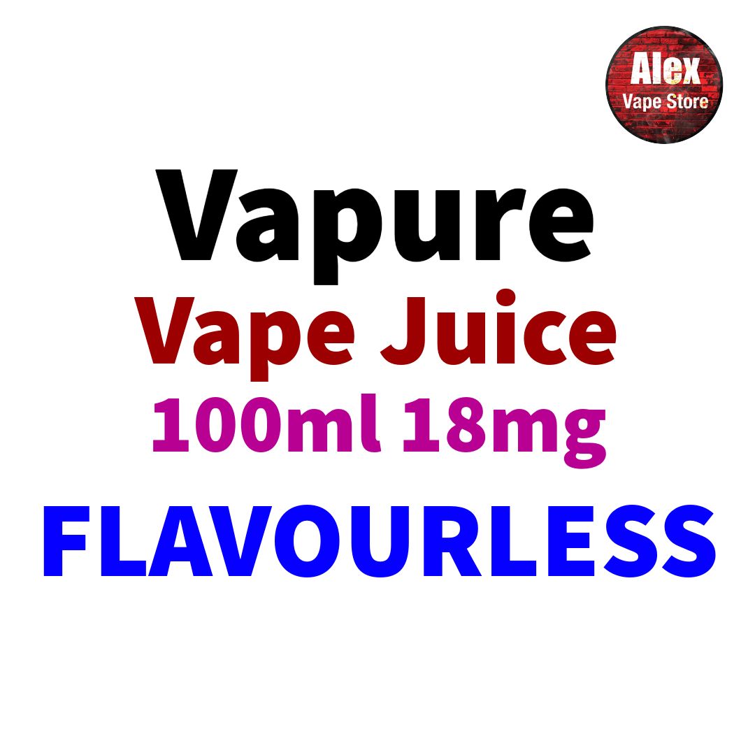 VAPURE - FLAVOURLESS 100ML 18MG