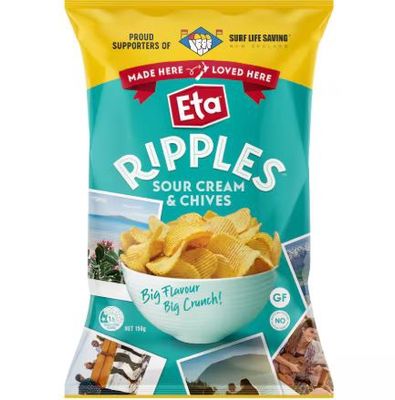 [ETA] RIPPLES SOUR CREAM &amp; CHIVES 150G