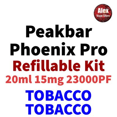 PEAKBAR PHOENIX PRO 23000PF 15MG REFILLABLE TOBACCO TOBACCO