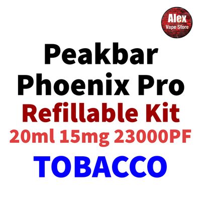 PEAKBAR PHOENIX PRO 23000PF 15MG REFILLABLE TOBACCO