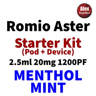 ROMIO ASTER STARTER KIT 1200PF 20MG MENTHOL MINT