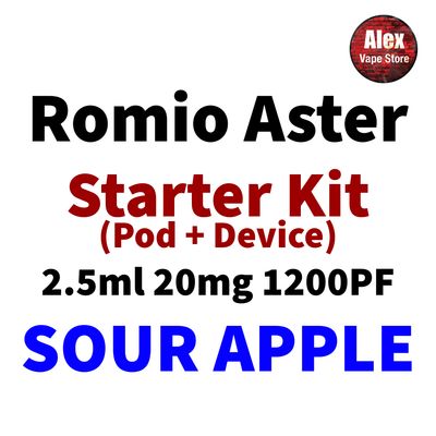 ROMIO ASTER STARTER KIT 1200PF 20MG SOUR APPLE