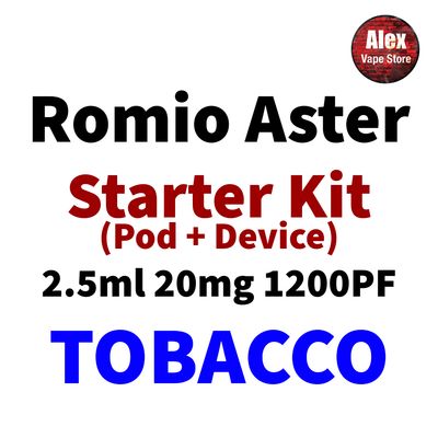 ROMIO ASTER STARTER KIT 1200PF 20MG TOBACCO