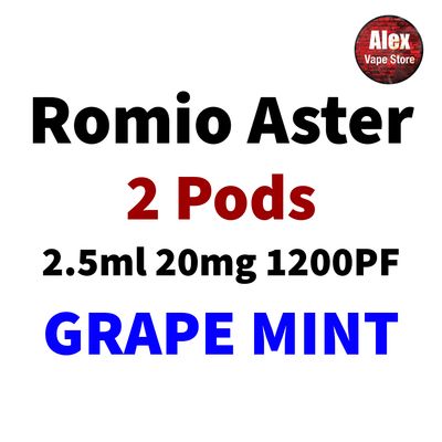 ROMIO ASTER POD 1200PF 20MG (2 PODS) GRAPE MINT