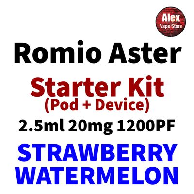 ROMIO ASTER STARTER KIT 1200PF 20MG STRAWBERRY WATERMELON