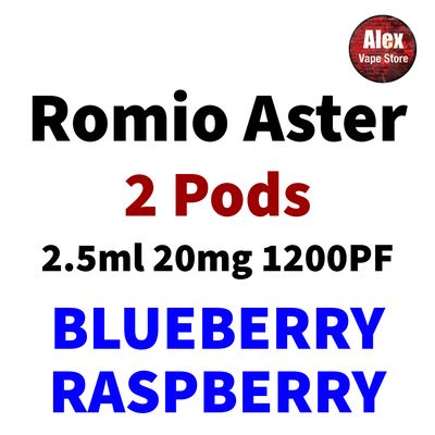 ROMIO ASTER POD 1200PF 20MG (2 PODS) BLUEBERRY RASPBERRY