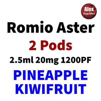 ROMIO ASTER POD 1200PF 20MG (2 PODS) PINEAPPLE KIWIFRUIT