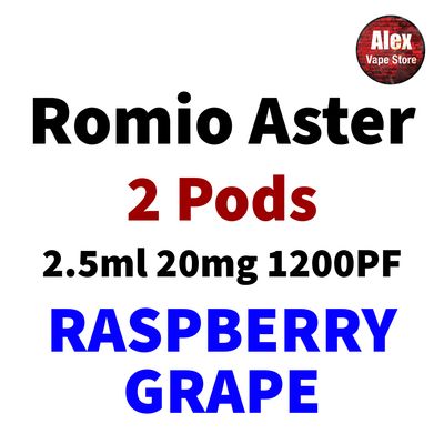 ROMIO ASTER POD 1200PF 20MG (2 PODS) RASPBERRY GRAPE