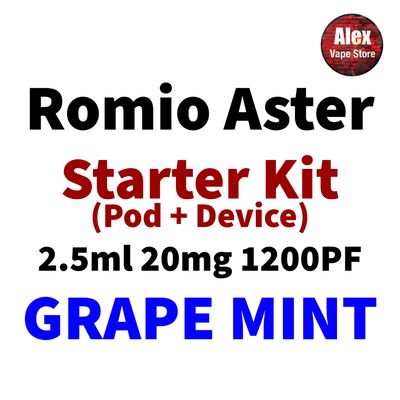 ROMIO ASTER STARTER KIT 1200PF 20MG GRAPE MINT