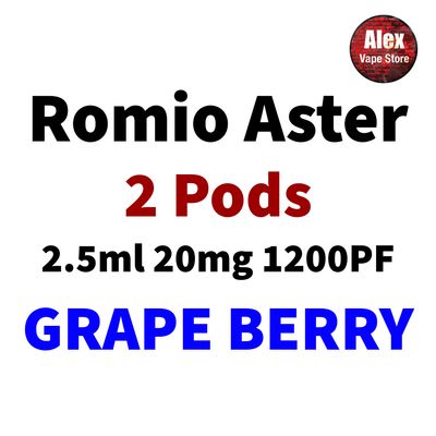 ROMIO ASTER POD 1200PF 20MG (2 PODS) GRAPE BERRY