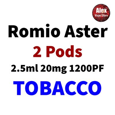 ROMIO ASTER POD 1200PF 20MG (2 PODS) TOBACCO