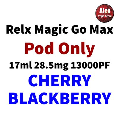 RELX - MAGIC GO MAX  POD 13000PF 28.5MG CHERRY BLACKBERRY