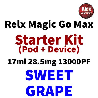 RELX - MAGIC GO MAX  STARTER KIT 13000PF 28.5MG SWEET GRAPE