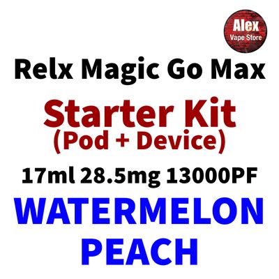 RELX - MAGIC GO MAX  STARTER KIT 13000PF 28.5MG WATERMELON PEACH
